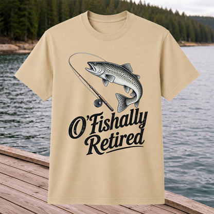 Retired Trout Fishing Rod Graphic T-Shirt