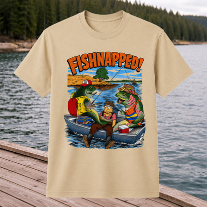 Fishnapped Funny Fish Kidnapping Angler Fishing T-Shirt