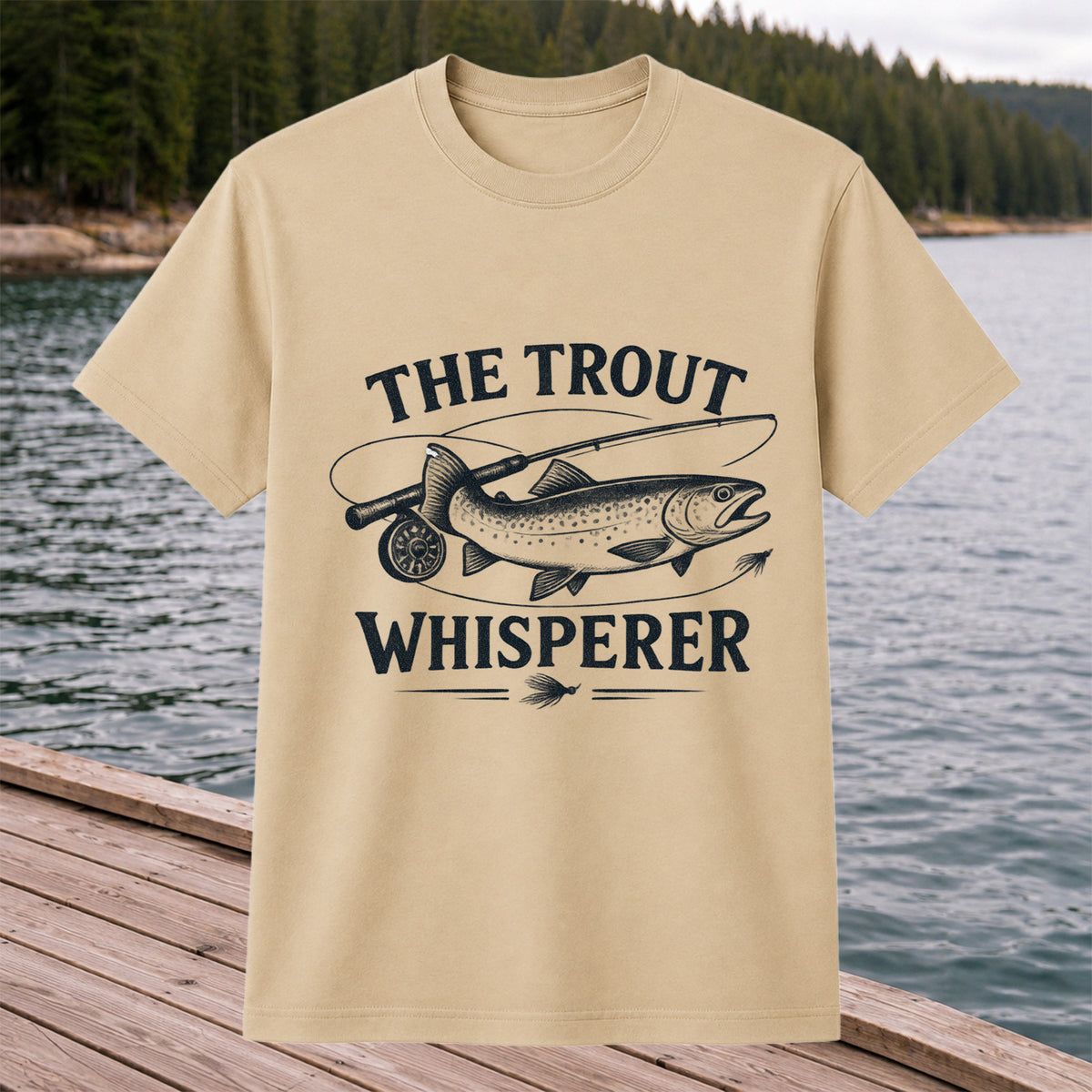 The Trout Whisperer Fly Fishing Graphic T-Shirt