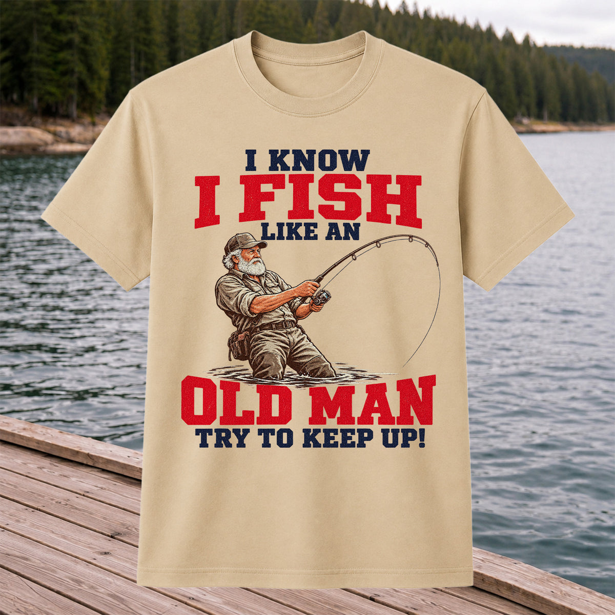 Vintage Angler Fly Fishing Graphic T-Shirt