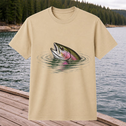 Rainbow Trout Fishing T-Shirt, Fly Fishing Tee for Anglers