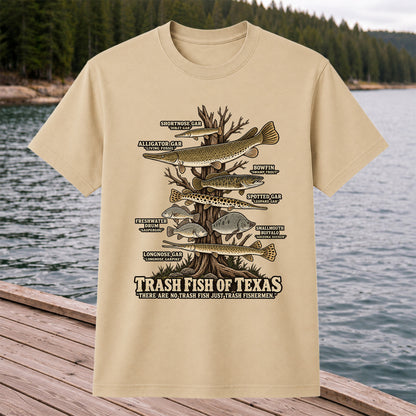 Trash Fish of Texas Gar and Freshwater Fish Graphic T-Shirt