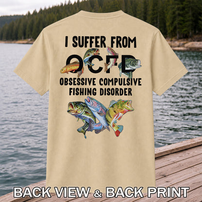 Fishing Obsession Colorful Fish Graphic T-Shirt | Back Print