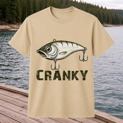 Cranky Vintage Crankbait Fishing Lure Graphic T-Shirt