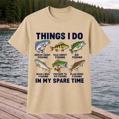 Colorful Fish Fishing Hobby Graphic T-Shirt
