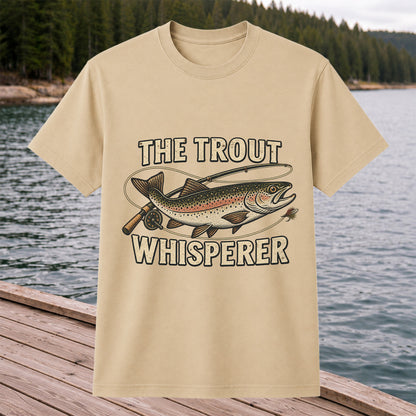 The Trout Whisperer Vintage Fly Fishing Graphic T-Shirt
