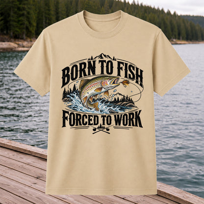 Brown Trout Mountain Lake Fishing Graphic T-Shirt