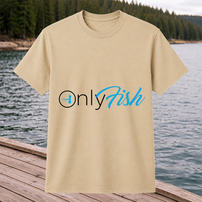 OnlyFish Fishing Hook Pun Minimalist Graphic T-Shirt