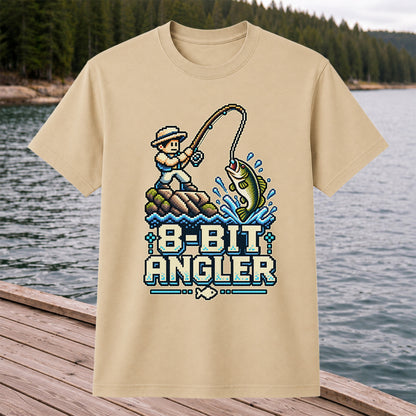 8-Bit Angler Pixel Art Bass Fishing Graphic T-Shirt