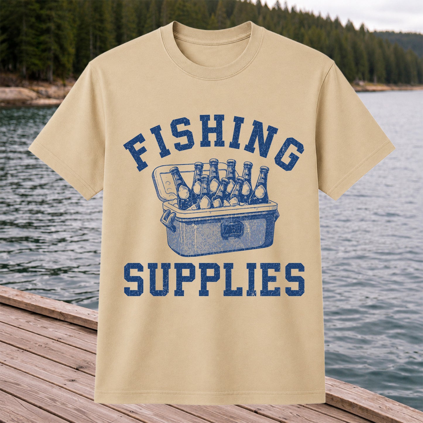 Fishing Supplies T-Shirt Funny Fishing Gift for Fisherman