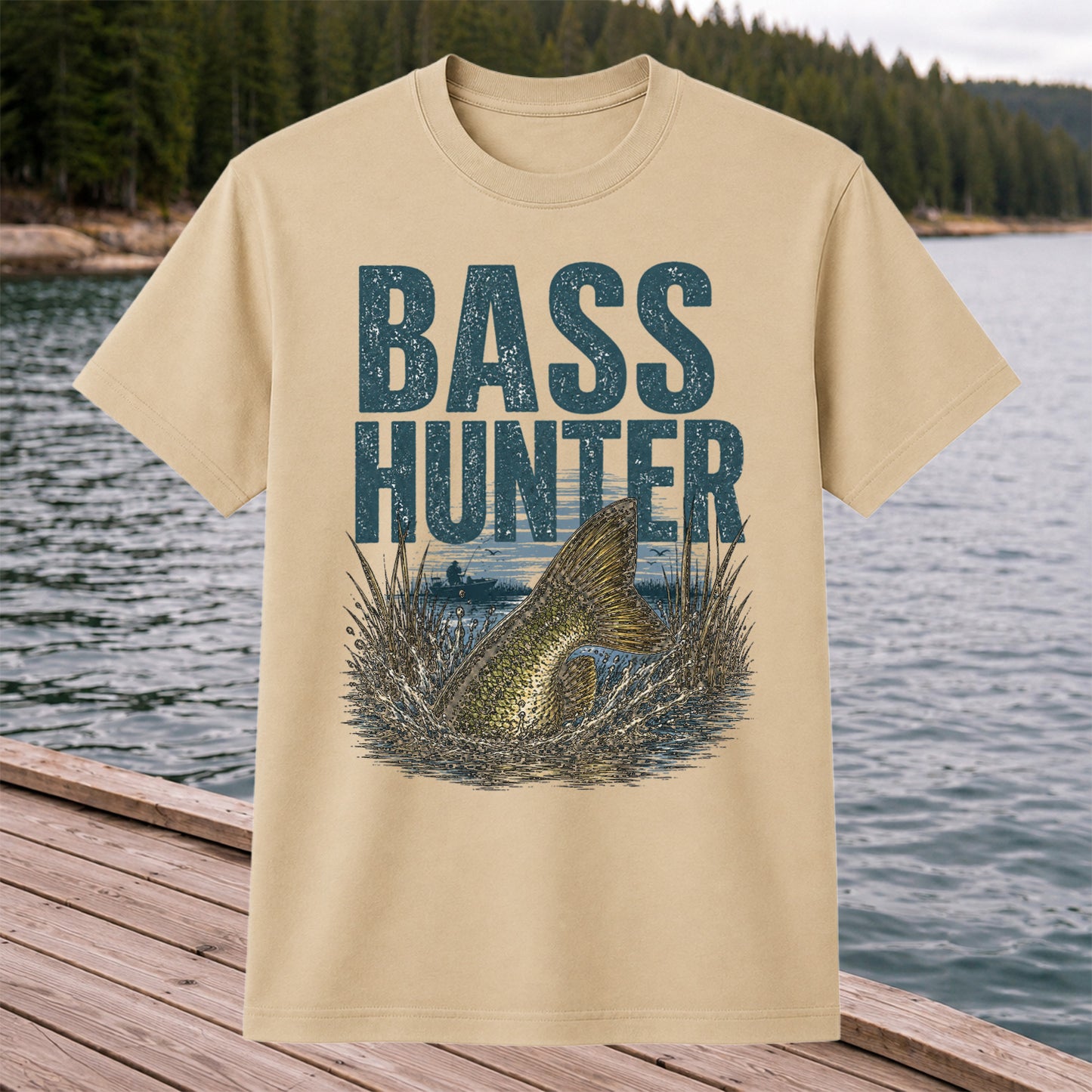 Bass Hunter Fishing T Shirt