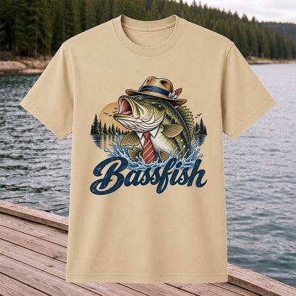 Cowboy Hat Bass Fishing Graphic T-Shirt