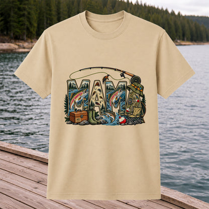 Mama Rainbow Trout Fly Fishing Vintage Graphic T-Shirt