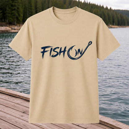 Fish On Fishing Hook Graphic T-Shirt