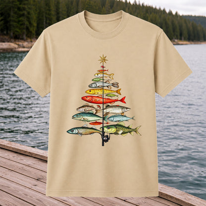 Vintage Fish Collection Fishing Rod Graphic T-Shirt