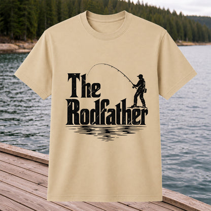 The Rodfather Funny Fishing Graphic T-Shirt