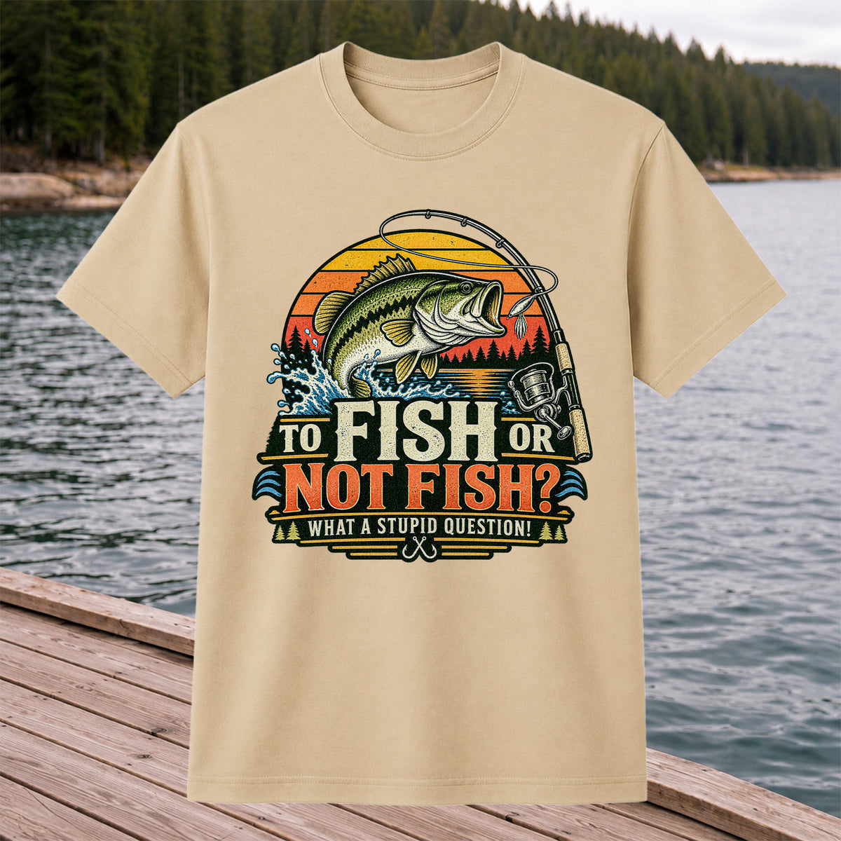 To Fish or Not Fish What a Stupid Question Bass Fishing T-Shirt