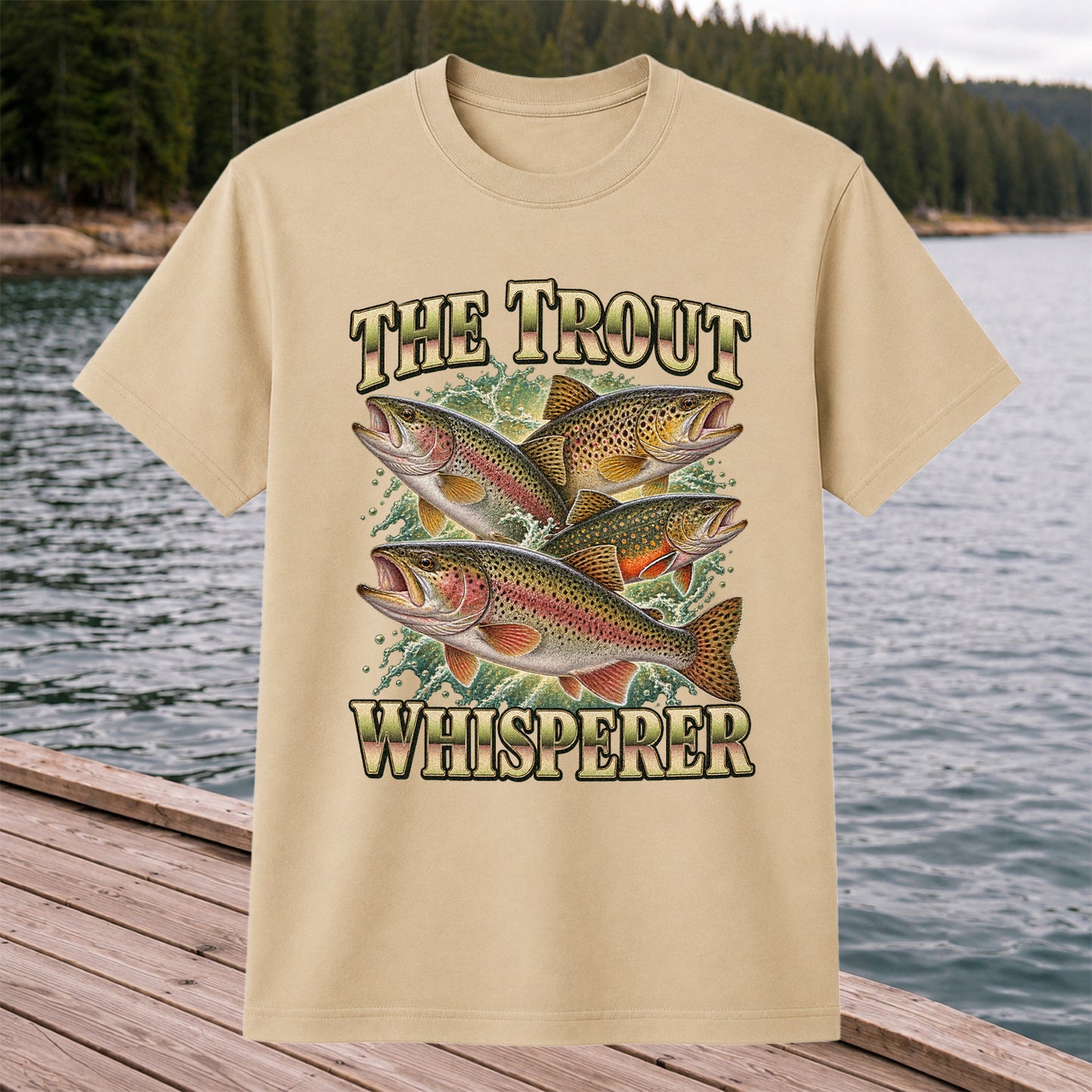 The Trout Whisperer Freshwater Fishing Graphic T-Shirt