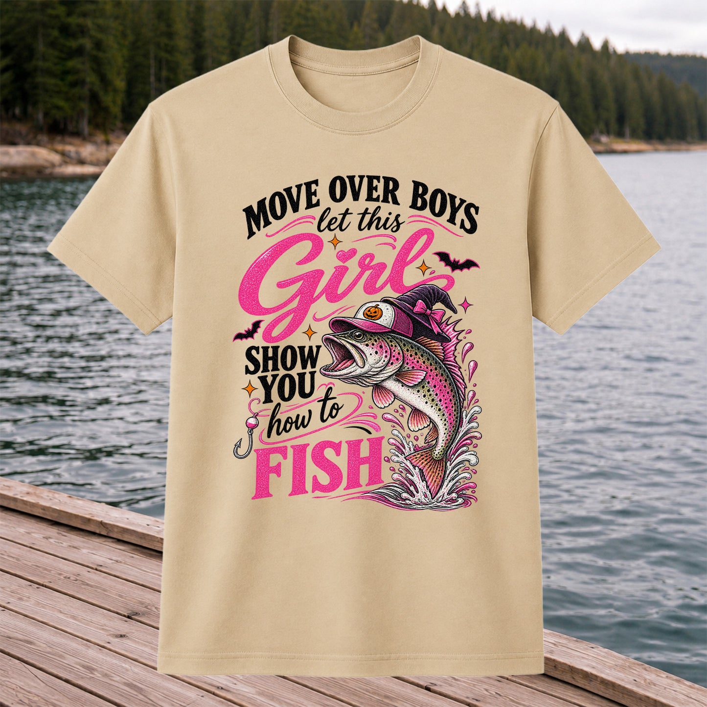 Move Over Boys Let This Girl Show You How to Fish Trout T-Shirt