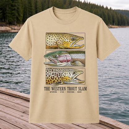 The Western Trout Slam Wyoming Utah Montana Idaho Fishing T-Shirt