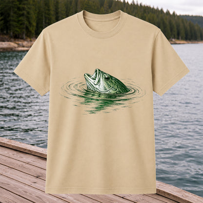 Bass Fishing T-Shirt, Vintage Largemouth Bass Graphic Tee for Anglers