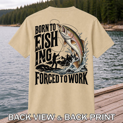 Born to Fish Trout Fishing Graphic T-Shirt | Back Print
