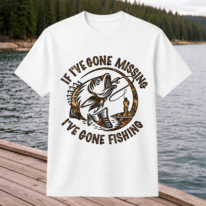 If I've Gone Missing I've Gone Fishing Bass Graphic T-Shirt