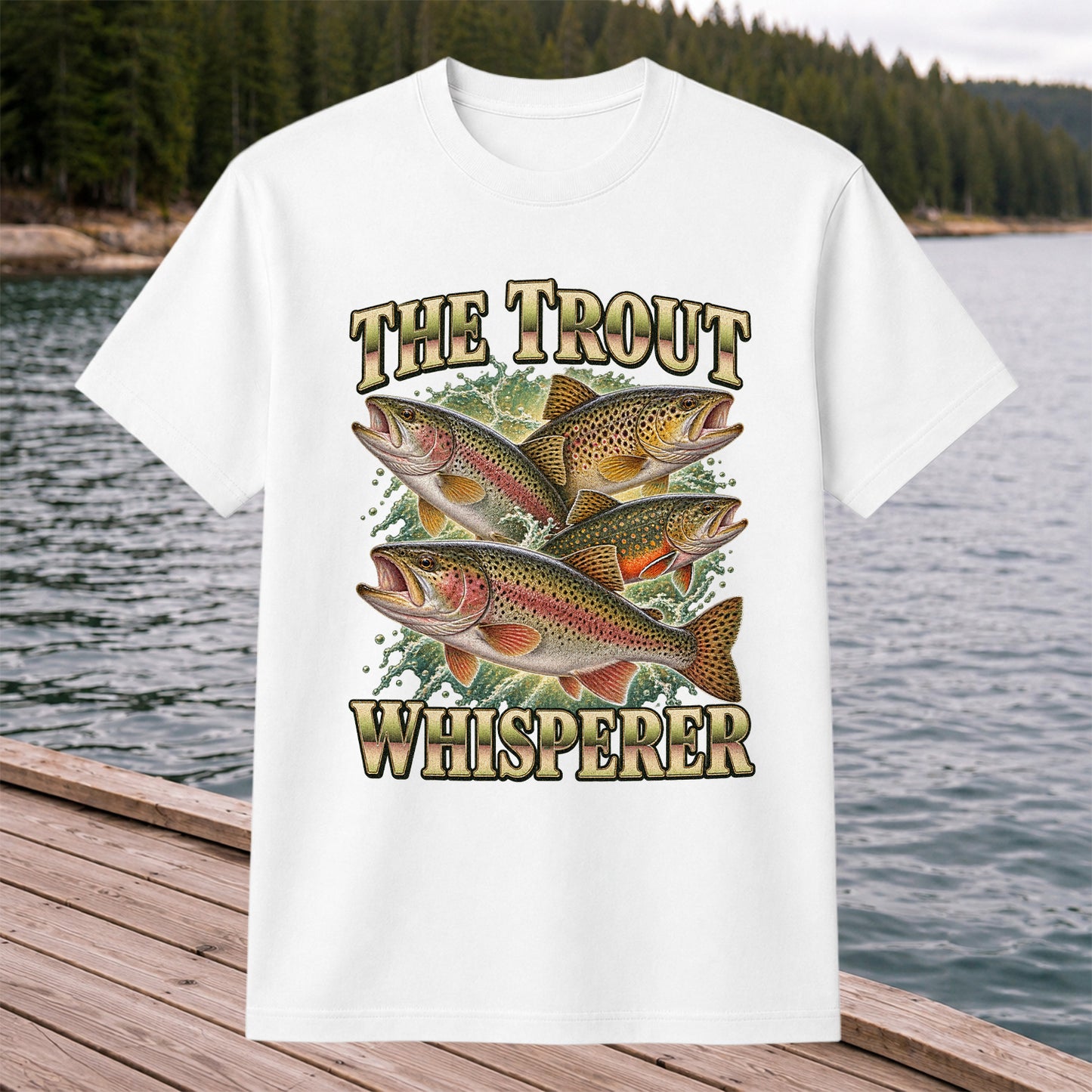 The Trout Whisperer Freshwater Fishing Graphic T-Shirt