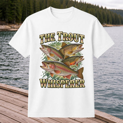 The Trout Whisperer Freshwater Fishing Graphic T-Shirt