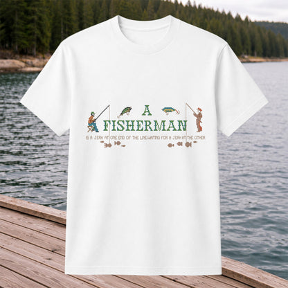 A Fisherman Jerk at Both Ends Funny Fishing T-Shirt