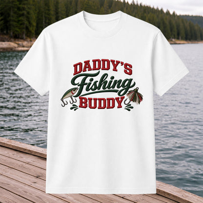 Daddy's Fishing Buddy Funny Fishing Graphic T-Shirt
