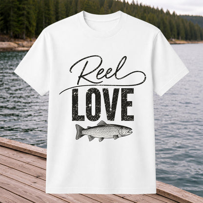 Reel Love Vintage Trout Fishing Graphic T-Shirt