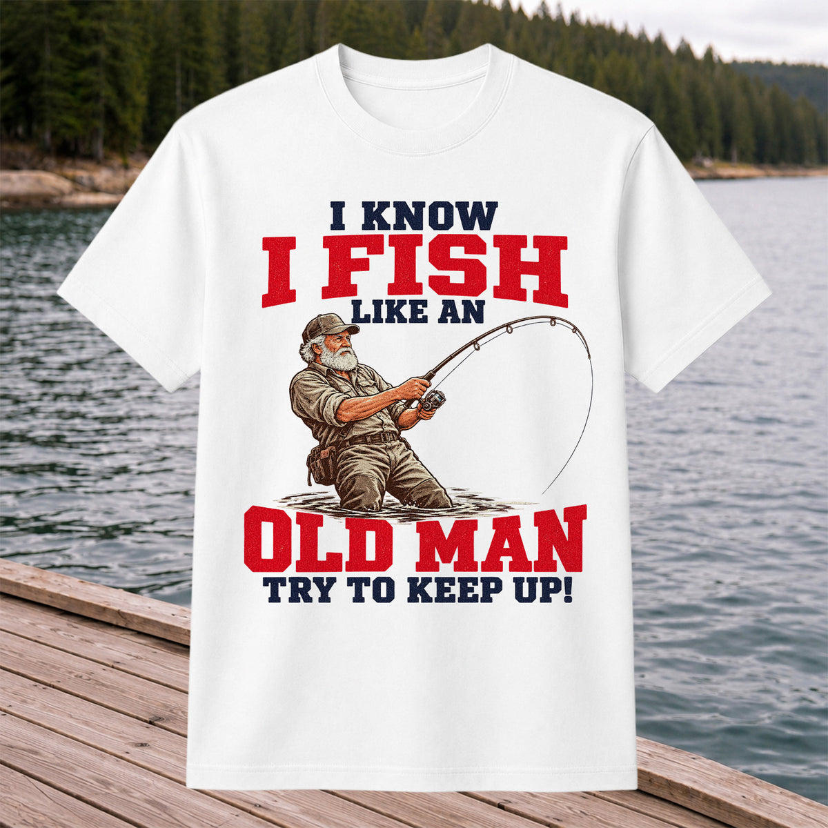 Vintage Angler Fly Fishing Graphic T-Shirt