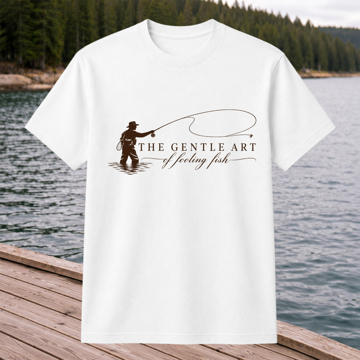 The Gentle Art of Fooling Fish Vintage Fishing Graphic T-Shirt