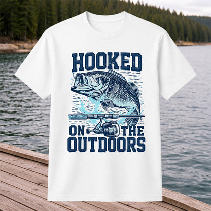 Hooked on the Outdoors Bass Fishing Graphic T-Shirt