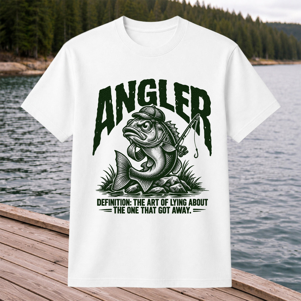 Angler Bass Fishing The One That Got Away Graphic T-Shirt