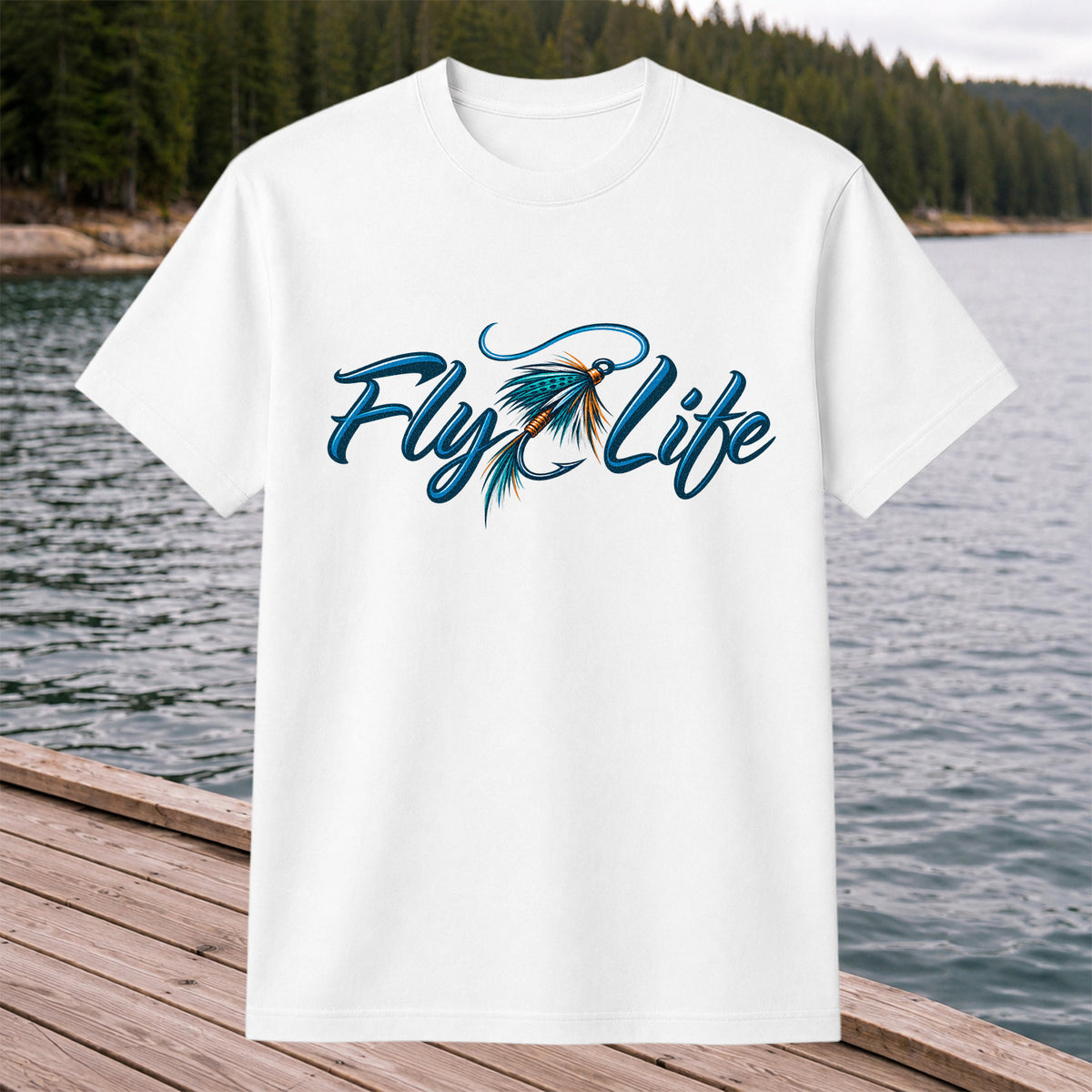 Fly Life Fishing Lure Graphic T-Shirt