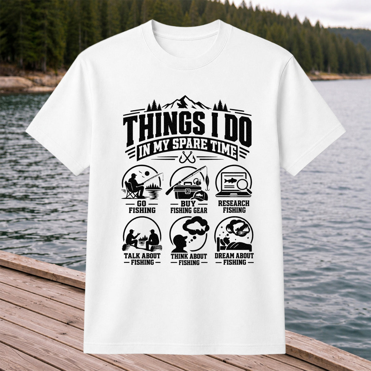 Things I Do in My Spare Time Funny Fishing T-Shirt