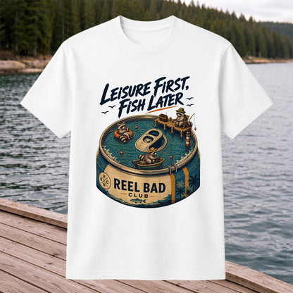 Raccoon Fishing Can Leisure Graphic T-Shirt