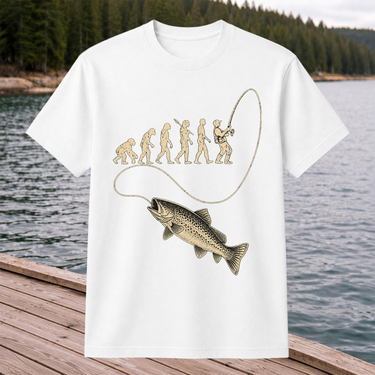 Angler Evolution Bass Fishing Graphic T-Shirt