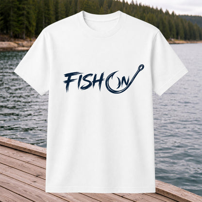 Fish On Fishing Hook Graphic T-Shirt