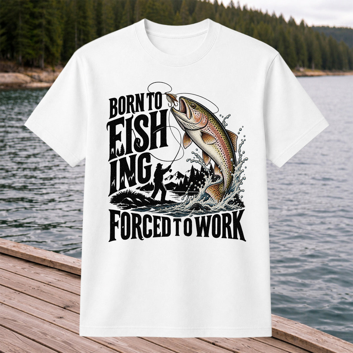 Born to Fish Trout Fishing Graphic T-Shirt