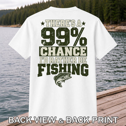 Ninety Nine Percent Fishing Graphic T-Shirt | Back Print