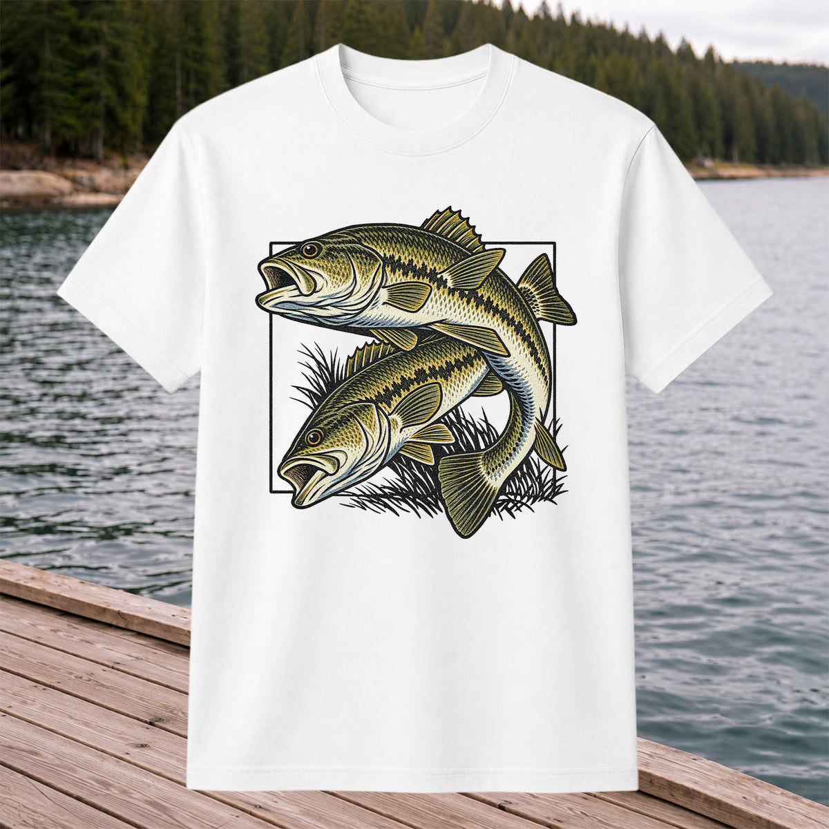 Vintage Bass Fishing Graphic T-Shirt