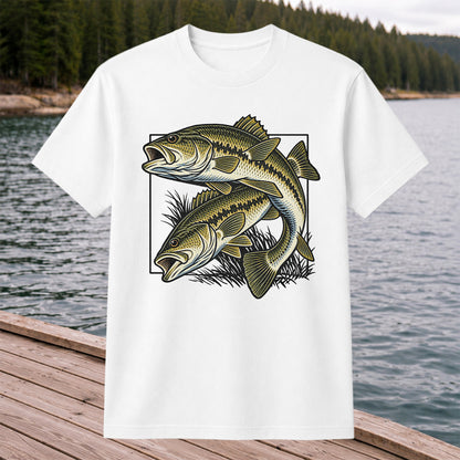 Vintage Bass Fishing Graphic T-Shirt