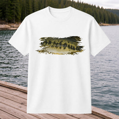 Custom Text Bass Fishing Graphic T-Shirt
