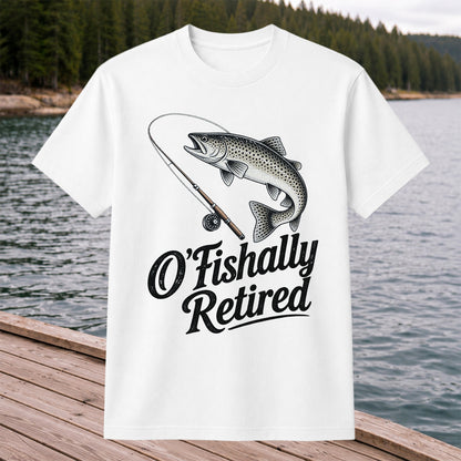 Retired Trout Fishing Rod Graphic T-Shirt