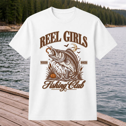 Reel Girls Weekend Hookers Halloween Bass Fishing T-Shirt