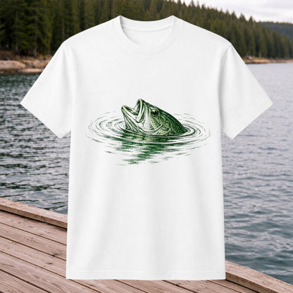 Bass Fishing T-Shirt, Vintage Largemouth Bass Graphic Tee for Anglers
