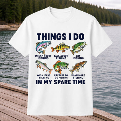 Colorful Fish Fishing Hobby Graphic T-Shirt